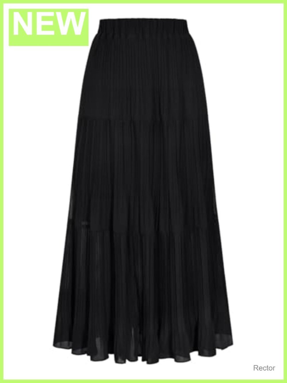Women's Chiffon Maxi Skirt High Waist Pleated Flowy A-Line with Underskirt